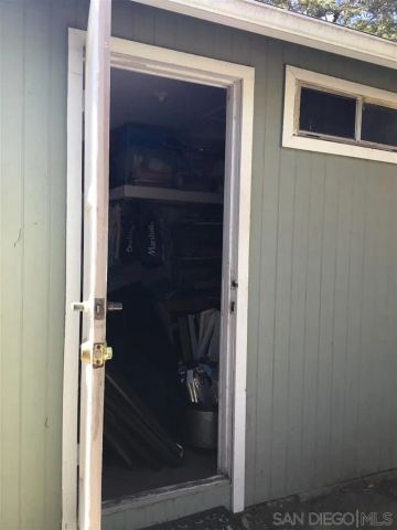 a close view of closet