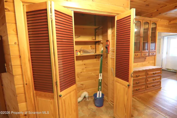 a view of a small bathroom