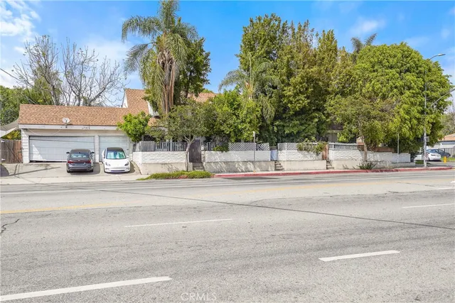 front view of a building with a street