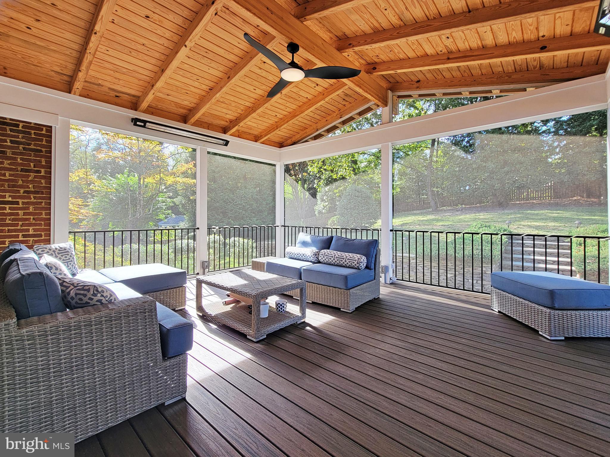 1854 Valley Wood Road McLean, VA 22101 - Photo 13 of 70 18X16 SCREENED PORCH WITH PREMIUM TREX DECKING
