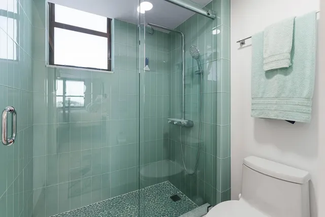 a view of a city with an ocean