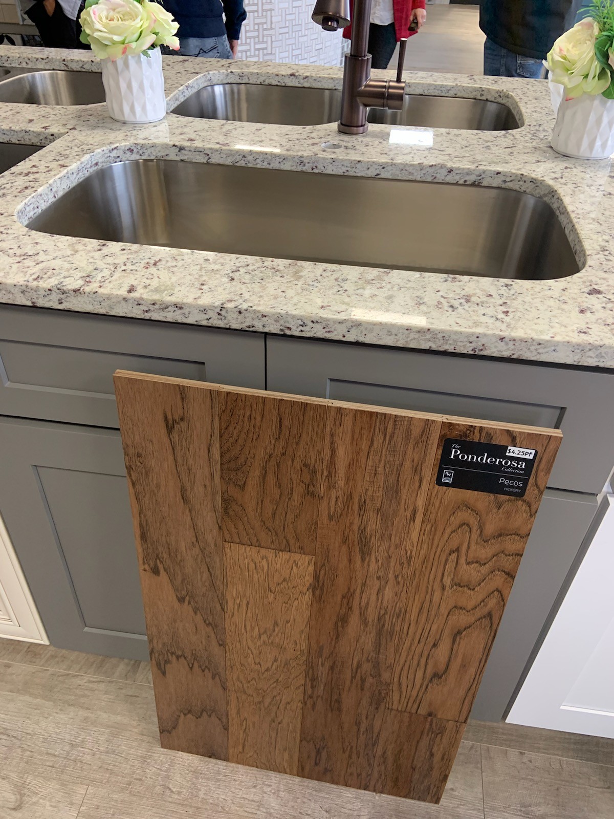 a view closed with granite countertop a sink