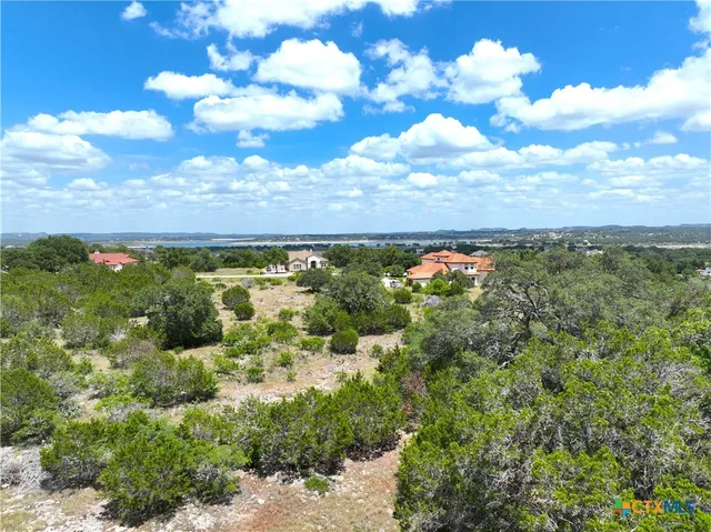 a view of a lake with houses