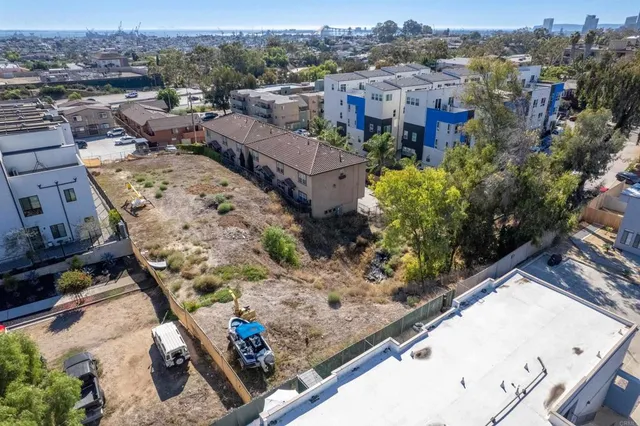 a view of a city from a terrace view