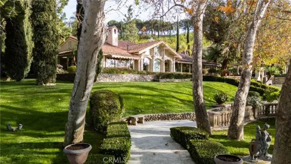 a view of swimming pool with yard