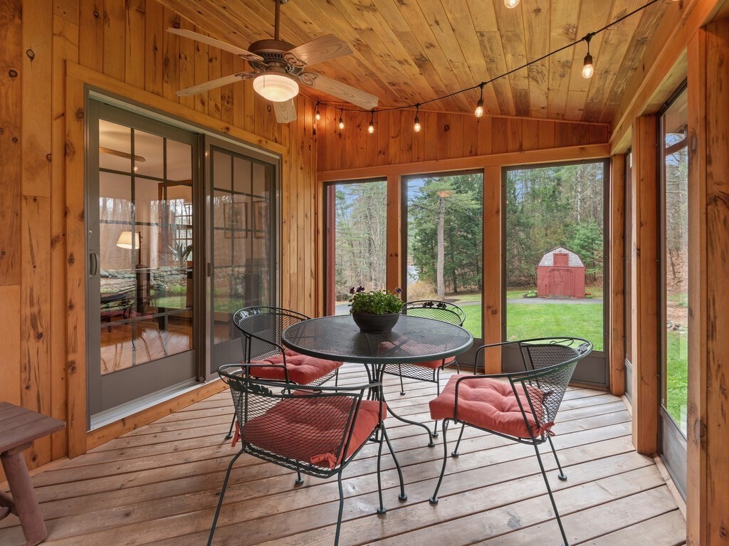 532 B Hubbardston Road Princeton, MA 01541 - Photo 18 of 41 a outdoor space with patio the couches and chairs with wooden floor