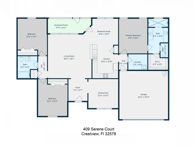 $300,000 | 409 Serene Court, Crestview, FL 32539