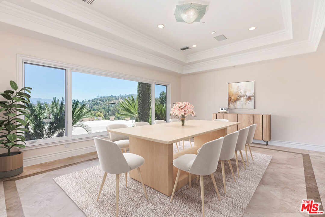11971 Lockridge Road Studio City, CA 91604 - Photo 10 of 31 a view of a dining room with furniture window and outside view