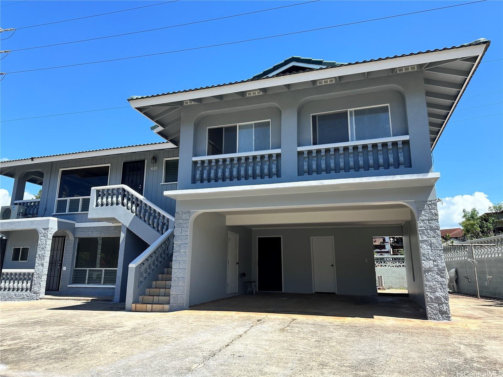 a front view of a house