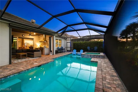 a view of a backyard with a patio