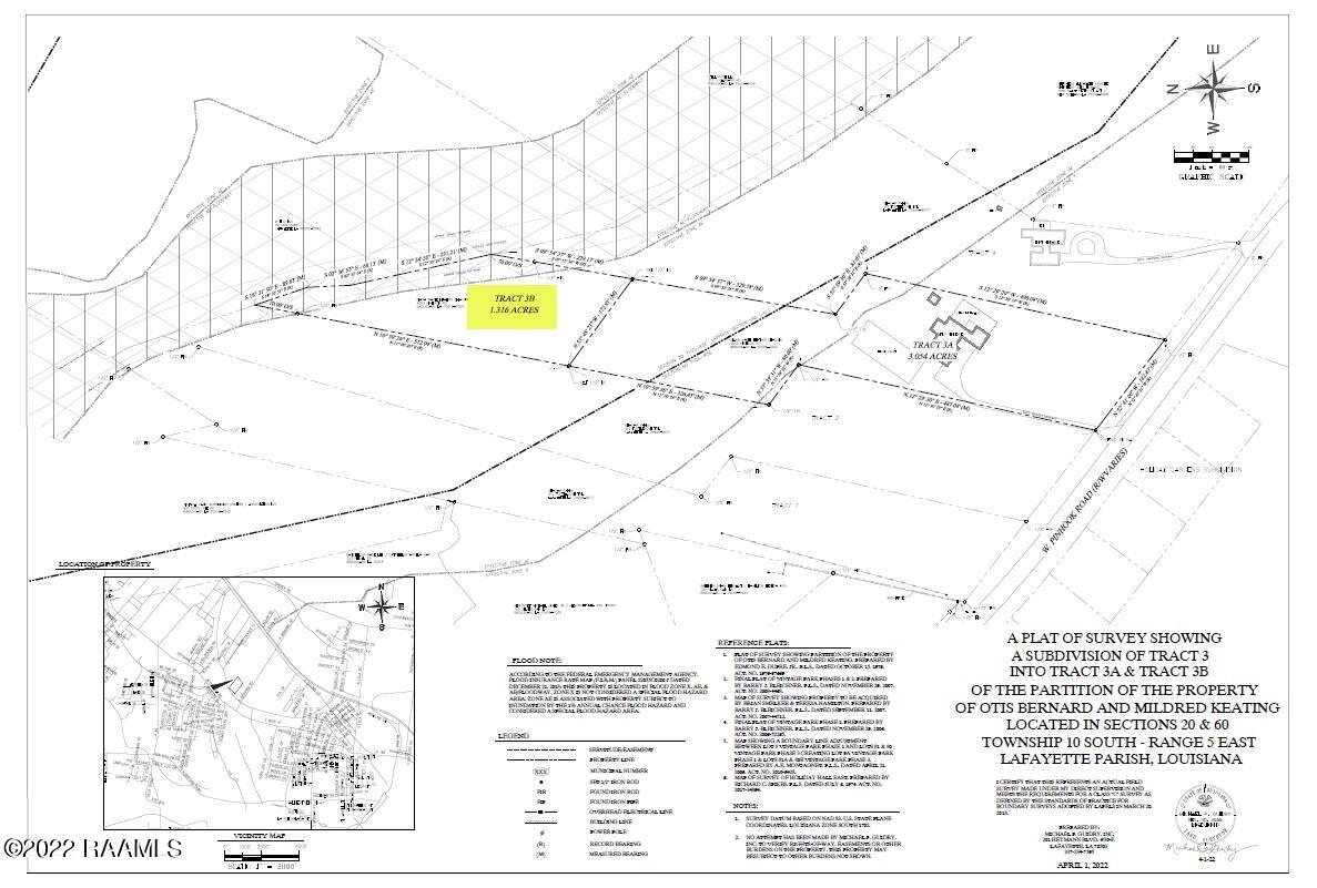 0 West Pinhook Road Broussard, LA 70518 - Photo 1 of 1 Plat- 1.3 AC TRACT 3B