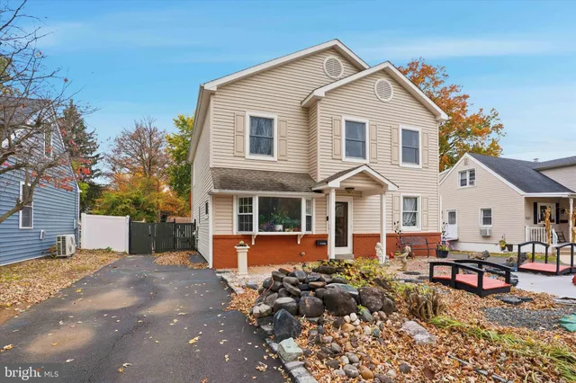 a front view of a house with patio