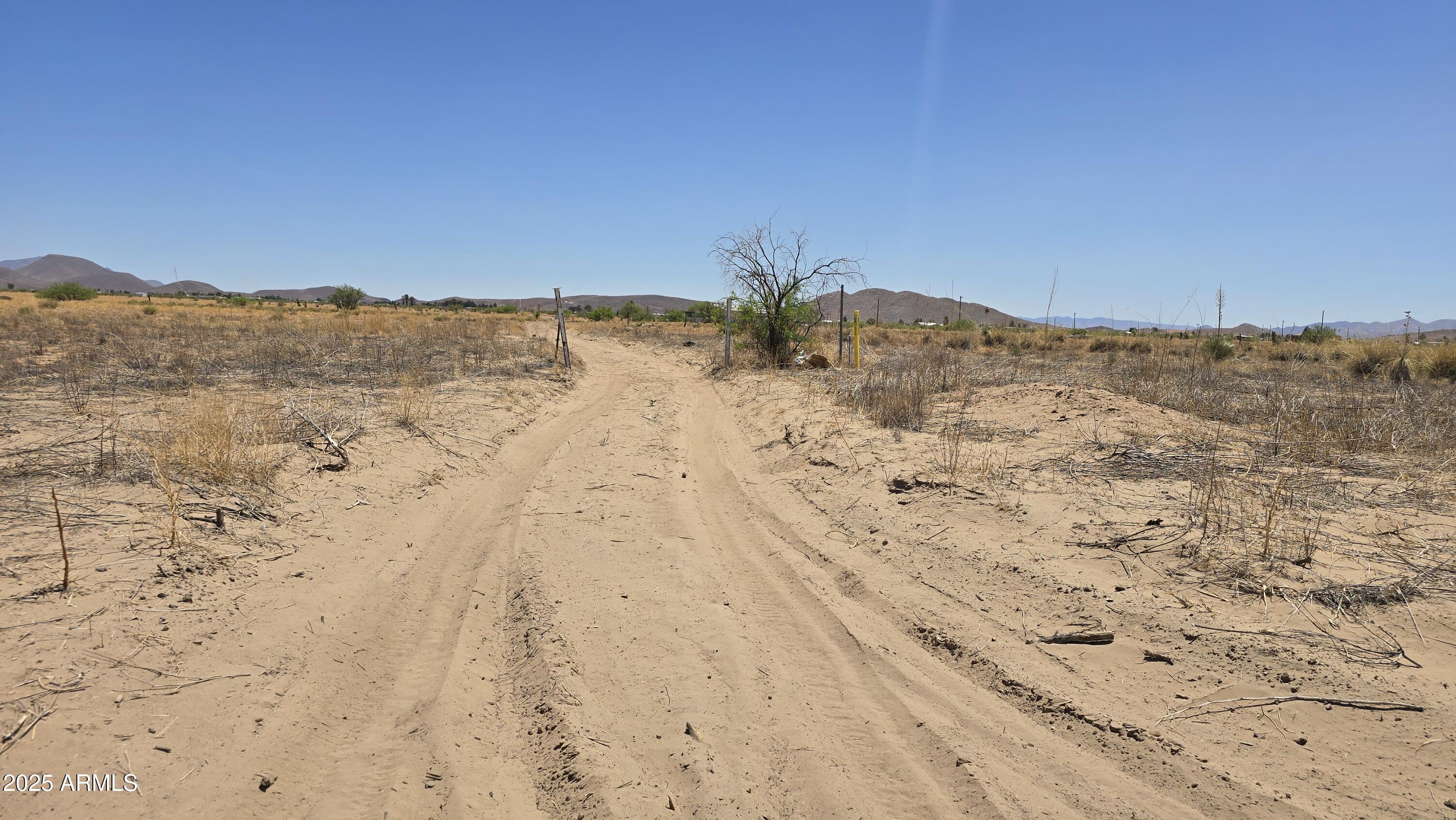 9.97-acres South Kit Carson Road, Unit 5 Pearce, AZ 85625 - Photo 15 of 22 a view of a dry yard with mountains in the background