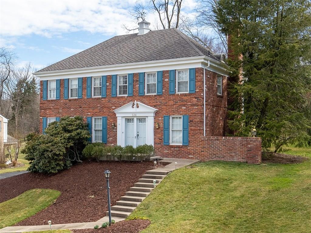 534 Harrogate Road Upper St. Clair, PA 15241 - Photo 1 of 25 Stately brick colonial with new shutters and double door entry in the heart of Upper St. Clair. Some of the updates and features are new furnace and air, new retaining wall and steps are just a few of the updates.