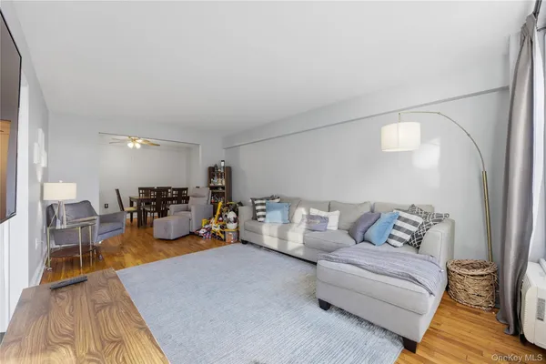 a living room with furniture and a couch