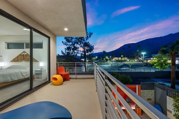 a outdoor space with furniture