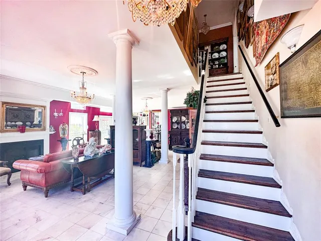 a outdoor space with lots of tables and chairs