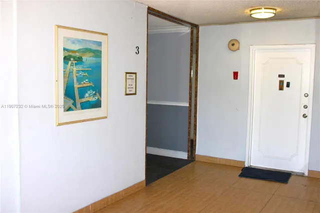 a view of an front door