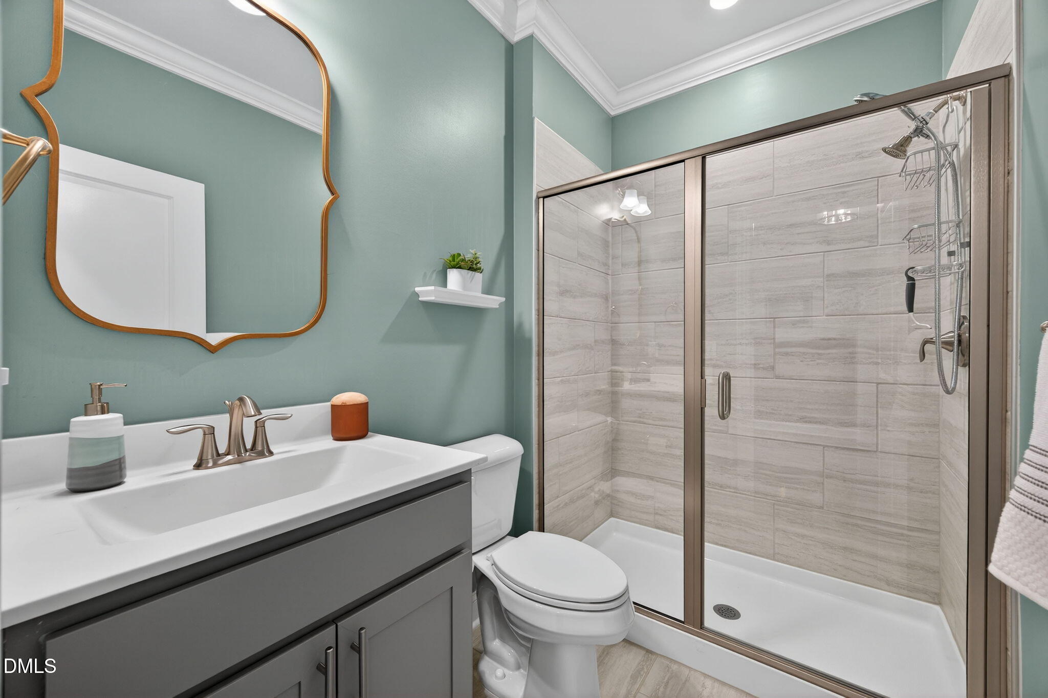 118 Mahogany Raleigh, NC 27610 - Photo 34 of 74 a bathroom with a sink a toilet and shower