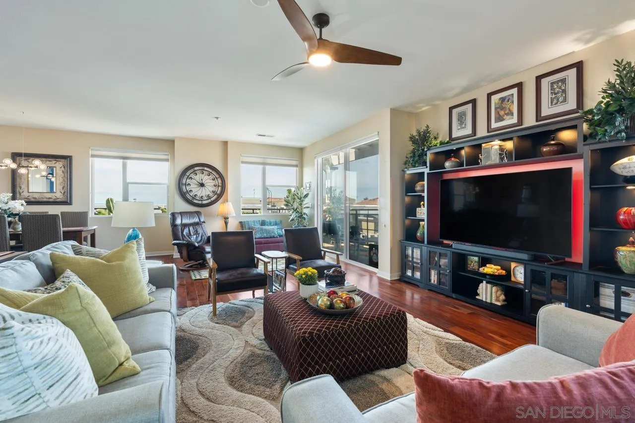 3650 Fifth Avenue, Unit 614 San Diego, CA 92103 - Photo 23 of 62 a living room with furniture and a flat screen tv