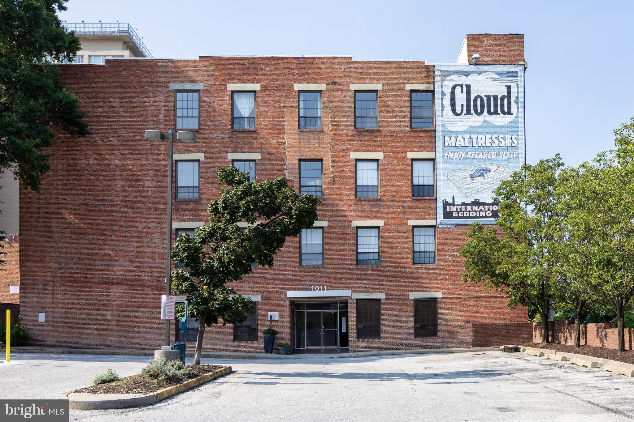 a front view of a building