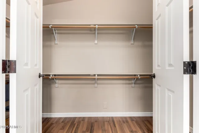 a close view of closet