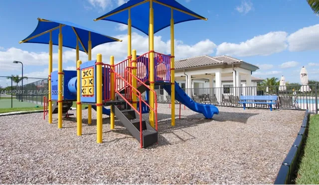 a view of outdoor space yard deck and slide