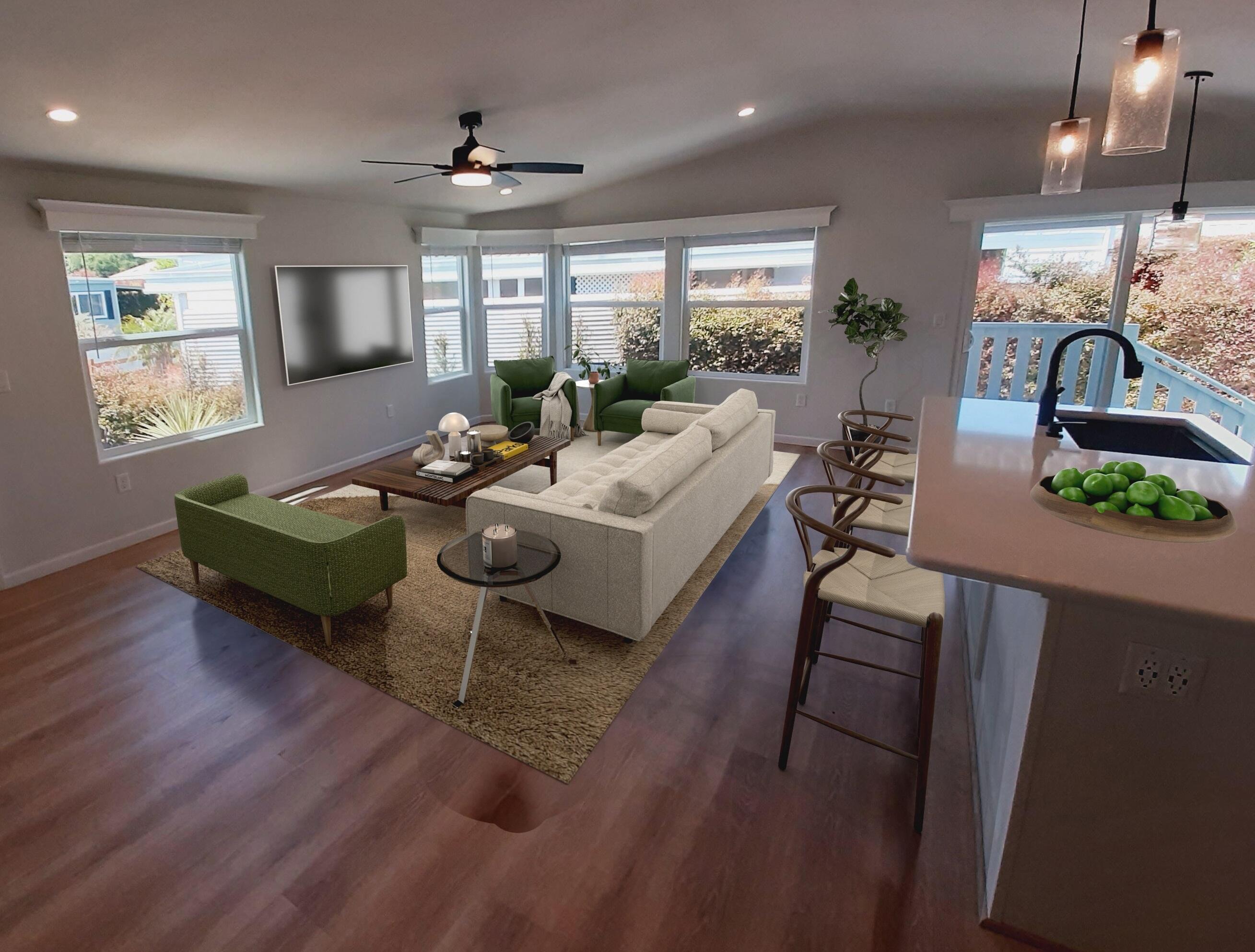 333 Old Mill Road, Unit 52 Santa Barbara, CA 93110 - Photo 9 of 29 a living room with furniture windows and wooden floor