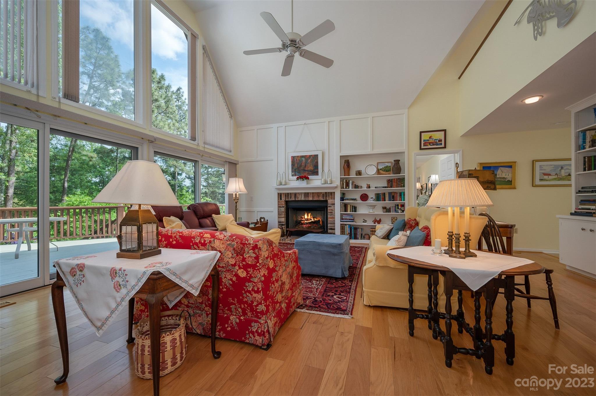 900 Club Road Tryon, NC 28782 - Photo 5 of 48 a living room with fireplace furniture and a large window