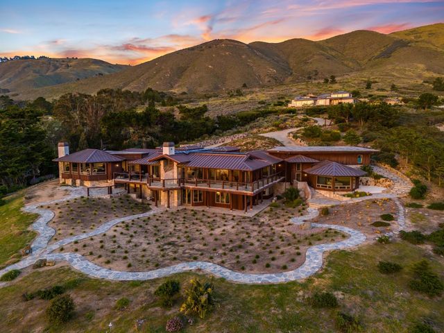 a view of a city with a mountain