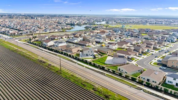 an aerial view of a city