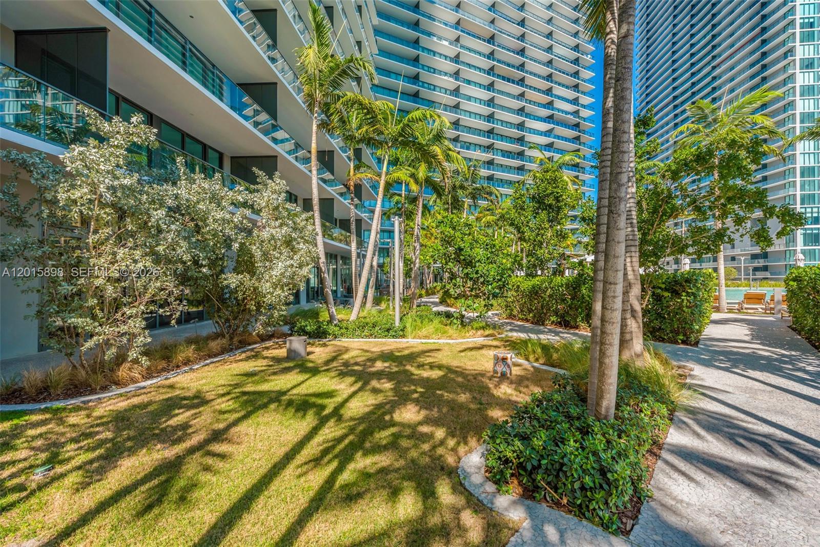 480 Northeast 31st Street, Unit 1802 Miami, FL 33137 - Photo 19 of 50 a view of a backyard with plants