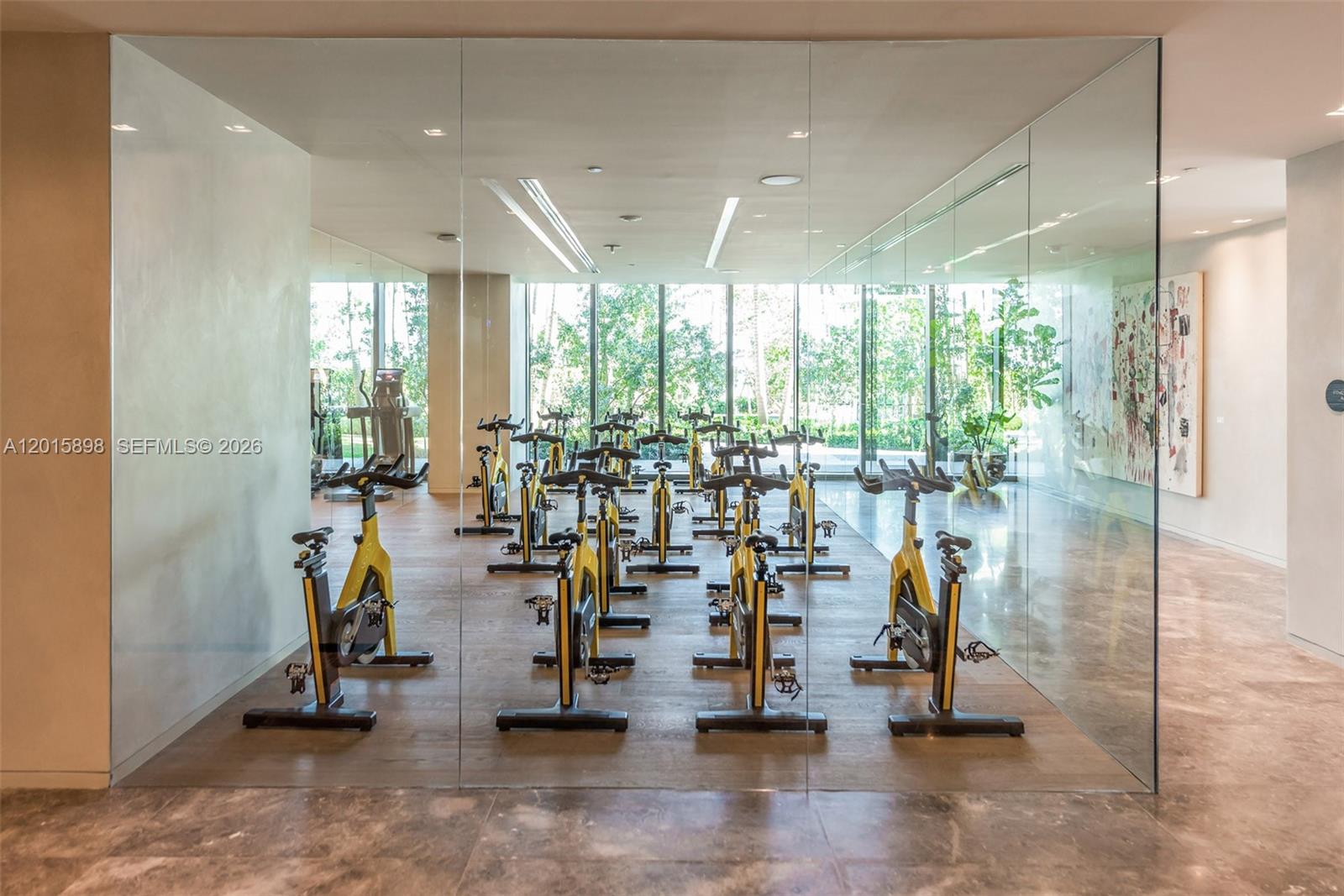 480 Northeast 31st Street, Unit 1802 Miami, FL 33137 - Photo 46 of 50 a view of a room with gym equipment