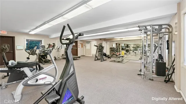 an outdoor sitting area with chairs and palm trees