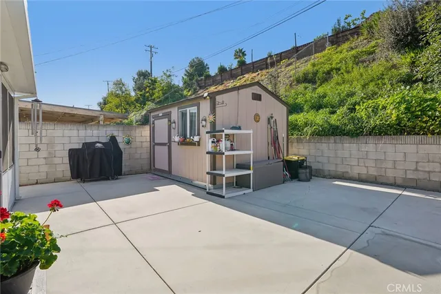 a view of a house with a patio