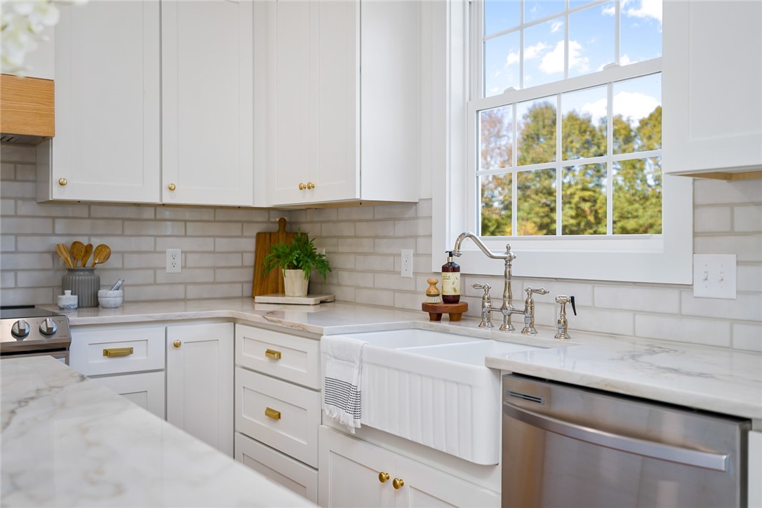 5016 Copeland Road Belton, SC 29627 - Photo 11 of 50 Polished nickel bridge faucet complement farm sink