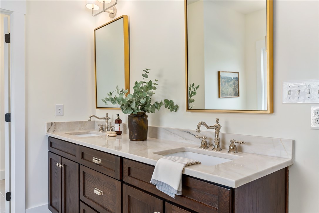 5016 Copeland Road Belton, SC 29627 - Photo 31 of 50 Large double vanity with quartzite countertops