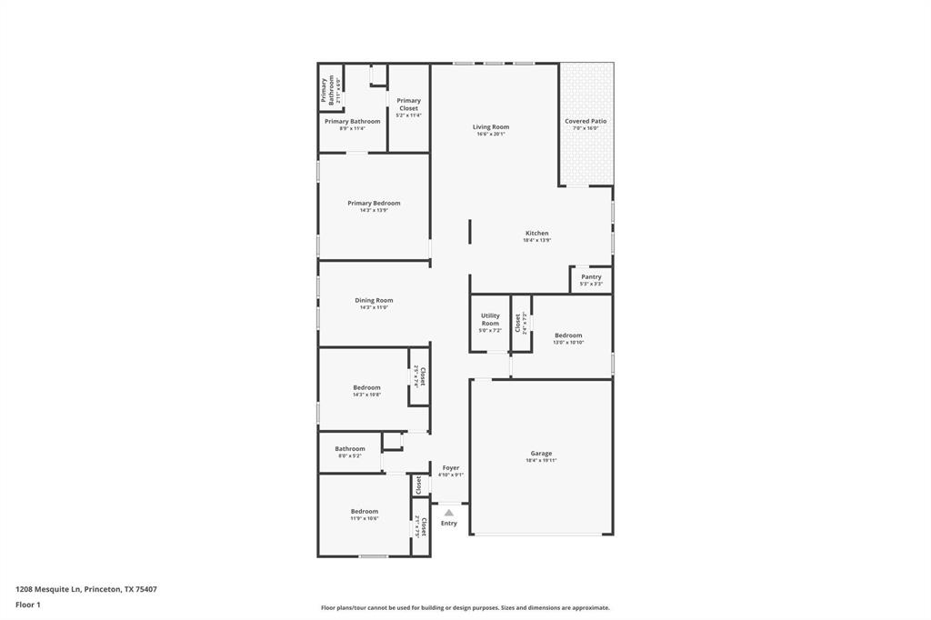1208 Mesquite Lane Princeton, TX 75407 - Photo 17 of 17 a picture of a floor plan