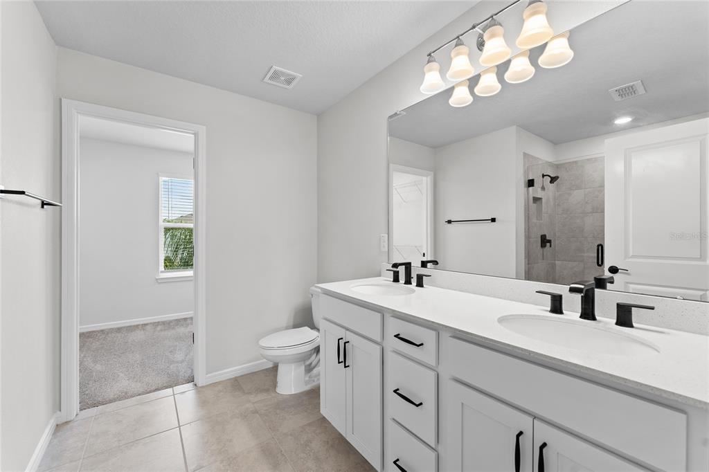 20602 Monza Loop Land O Lakes, FL 34638 - Photo 18 of 44 a bathroom with a toilet a sink and mirror