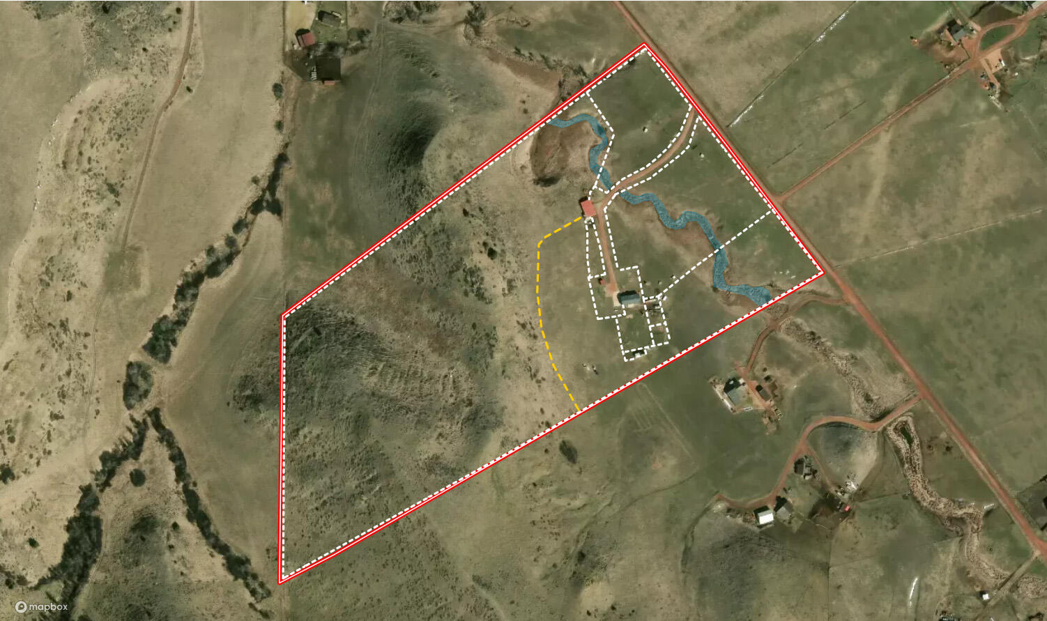 490 Cat Creek Road Sheridan, WY 82801 - Photo 70 of 71 LandiD Map - 490 Cat Creek FENCE copy