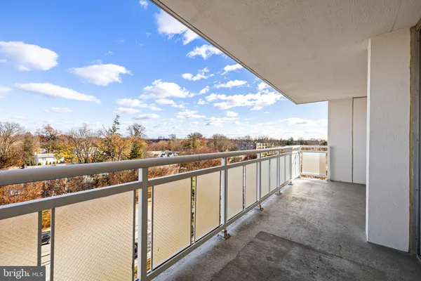 a view of a city from a balcony