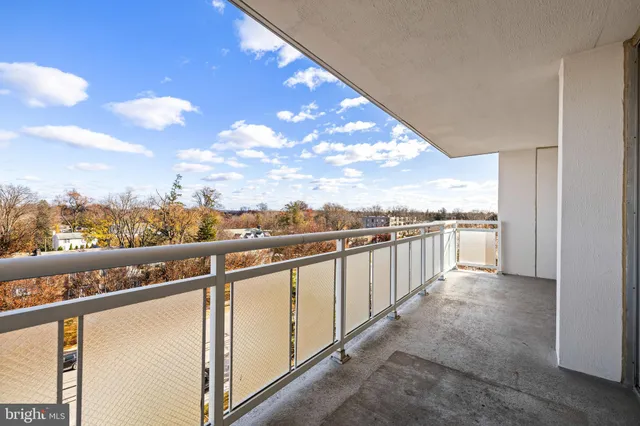 a view of a city from a balcony