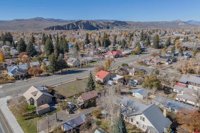 an aerial view of a city with lots of residential buildings