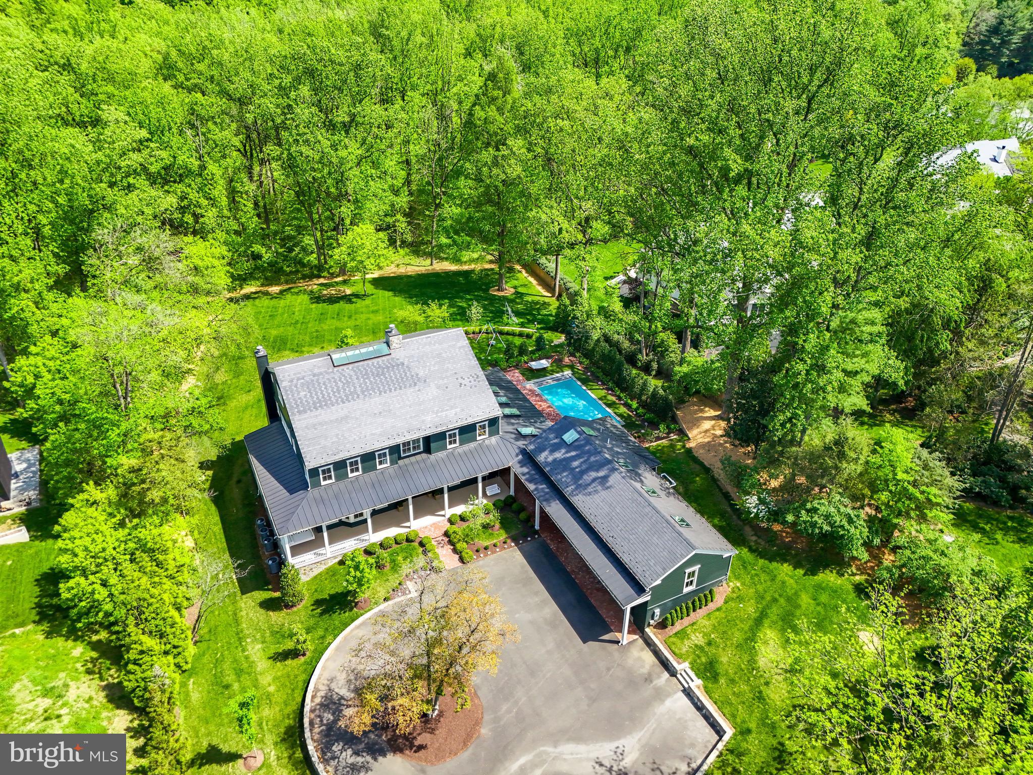 827 Turkey Run Road McLean, VA 22101 - Photo 6 of 6 an aerial view of a house with a yard basket ball court and outdoor seating