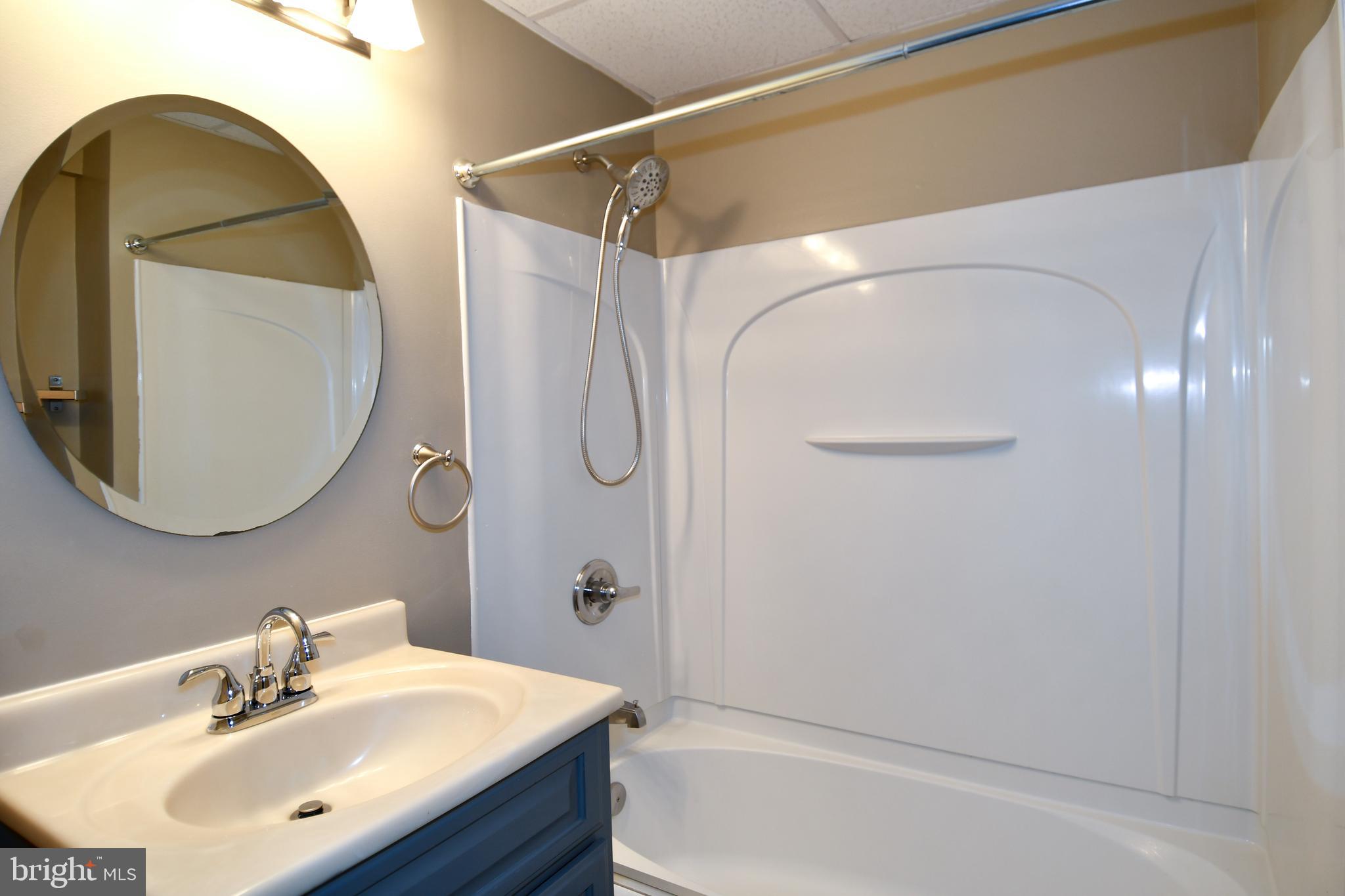 11796 Lone Tree Court Columbia, MD 21044 - Photo 33 of 45 a bathroom with a sink a mirror and a shower