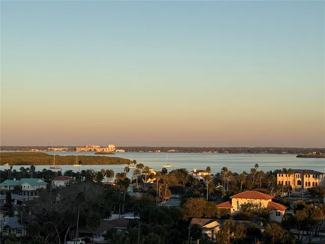 a view of a city with tall buildings