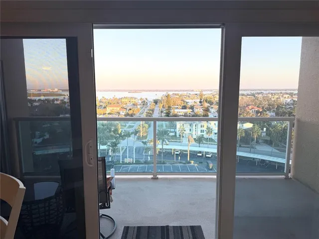 a view of city and mountain