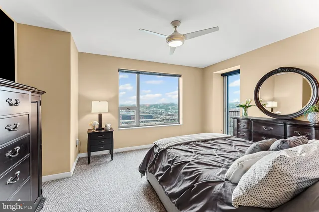 a view of city from a balcony