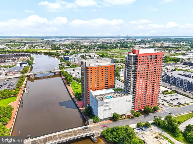 a view of a city with ocean
