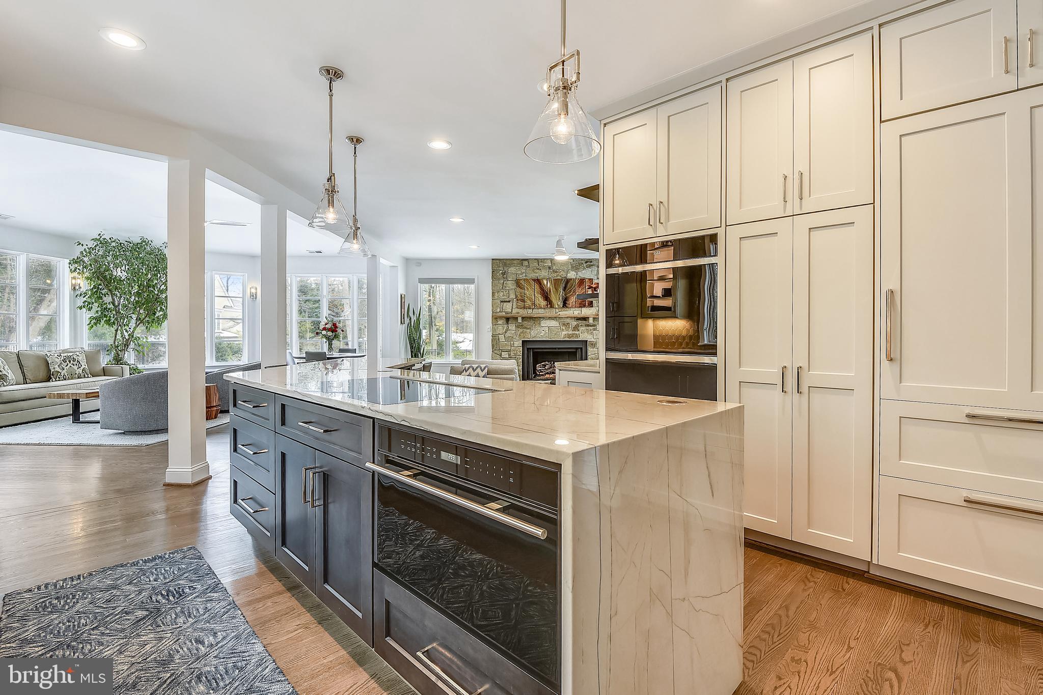 8907 Burdette Road Bethesda, MD 20817 - Photo 17 of 48 Gourmet Chef's Kitchen with Quartzite Countertops